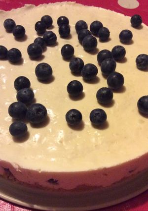 Une photo de Cheesecake glacé à la myrtille