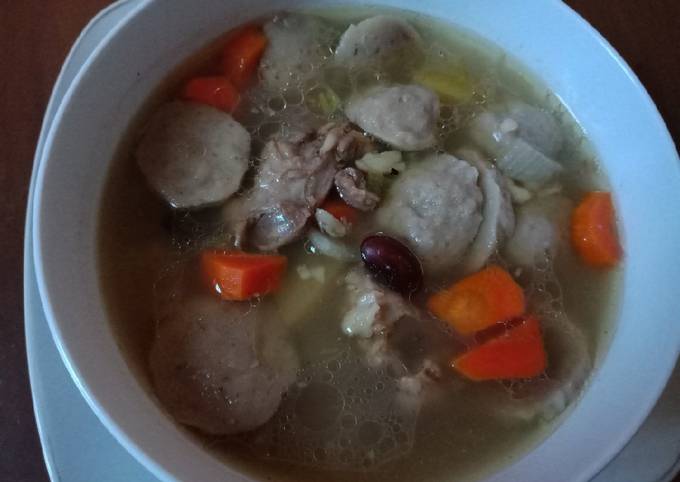 Resep Sup bakso kacang merah yang Lezat