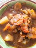 Guiso vegano de poroto tape