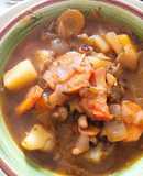 Guiso vegano de poroto tape