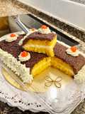 Pastel de zanahoria con crema de coco (Carrot cake with coconut cream)