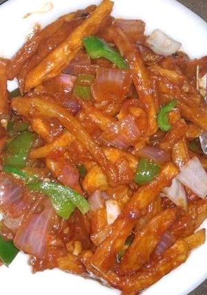 चिली पोटैटो (Chilli potato recipe in Hindi) रेसिपी मुख्य फोटो