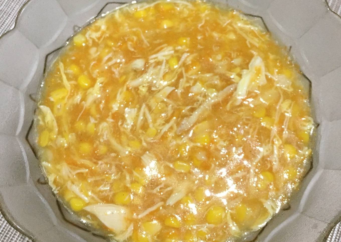 Sup Jagung Ayam Suwir