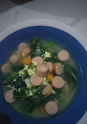 Foto resep Sayur bayam sosis