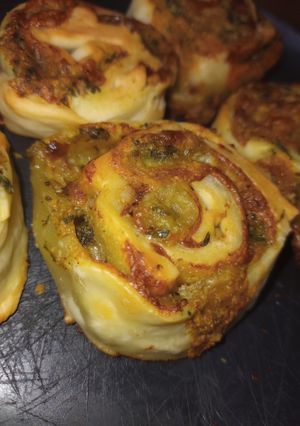 Una foto de Rolls de pesto