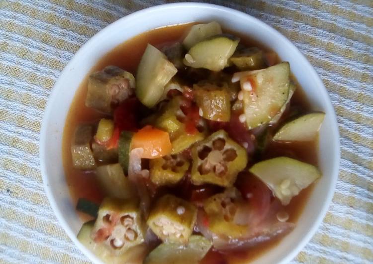 Simple Way to Prepare Super Quick Homemade Okra stew