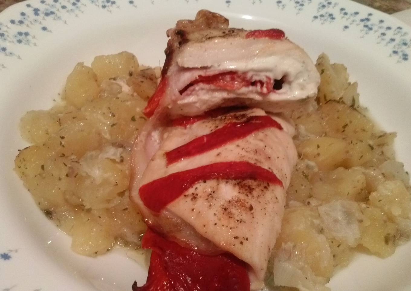 Pechuga de pollo rellena