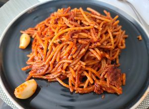 Una foto de Spaghetti all'Assassina con Toque Chileno