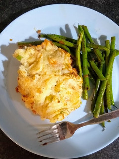 A picture of Lamb with mashed potato.