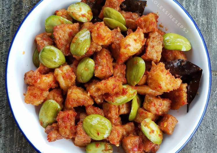 Resep Tempe pete udang balado, Enak Banget