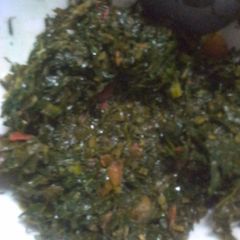 A picture of Fried kales.