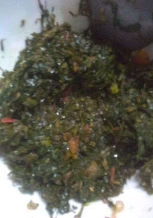 A picture of Fried kales.