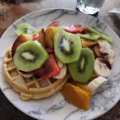 Una foto de Harina para waffles