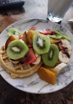 Una foto de Harina para waffles