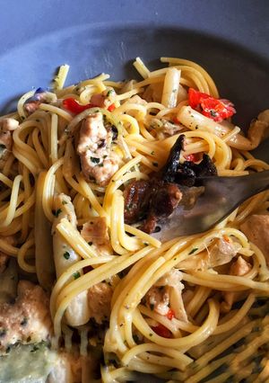 Une photo de Spaghettis asperges