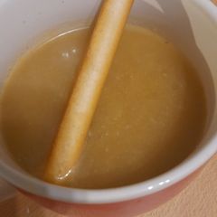 A picture of Chicory and sweet potato soup.