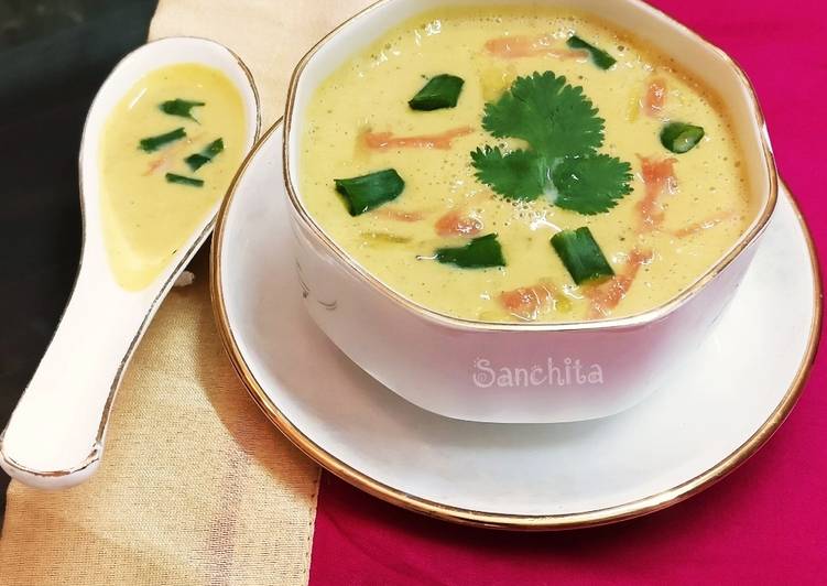 Recipe of Quick Creamy Pumpkin and Chive soup