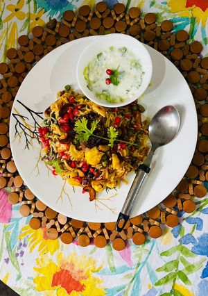 A picture of Smoke Veggie Biryani.