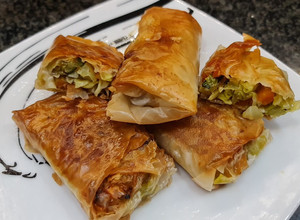 Foto di Vegan Spring Rolls di pasta fillo con verdure