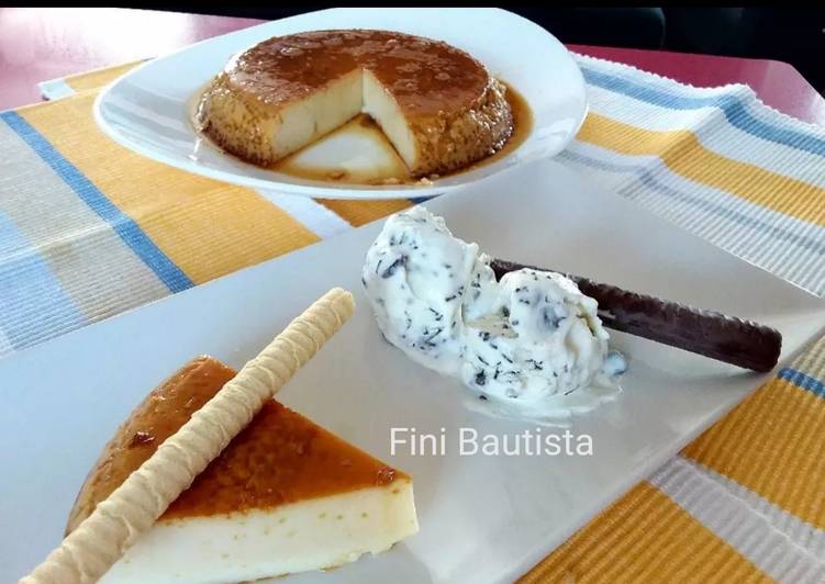 Flan de limón y canela