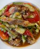 ตำแตงคอหมูย่างคีโต🥒🍅🌶