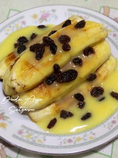 Foto resep Pisang Berendam Vla Custard