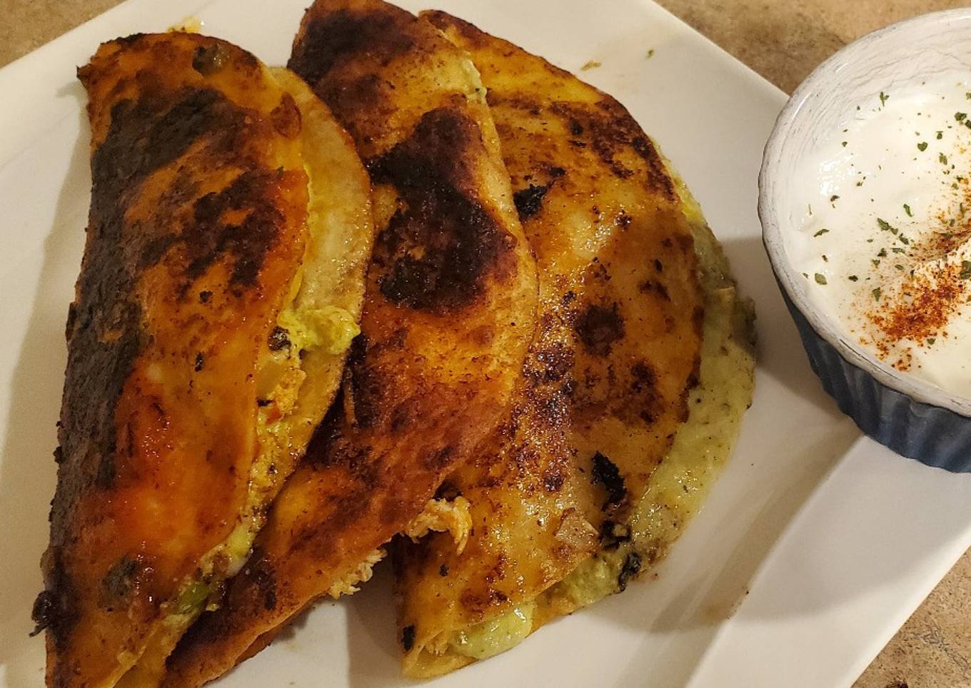 Chicken Tacos with Avocado Crema