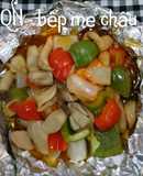 Nấm nướng giấy bạc chay