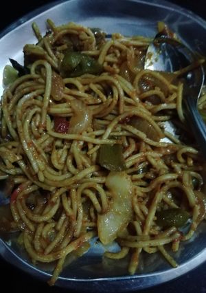 A picture of Tadka noodles.