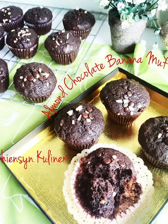 Langkah Gampang Membikin Resep  Almond Chocolate Banana Muffin yang Bisa Manjain Lidah, Enak Banget