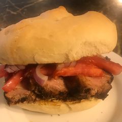 A picture of Balsamic-Glazed Pork Sandwiches.