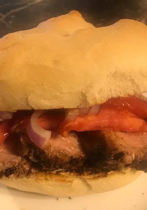 A picture of Balsamic-Glazed Pork Sandwiches.