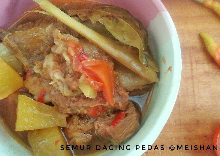 Steps to Make Super Quick Homemade Semur daging pedas