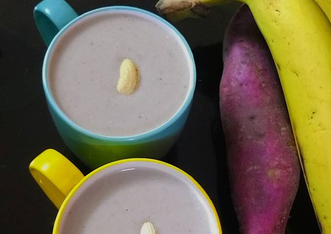 Steps to Prepare Homemade Sweet potato milkshake