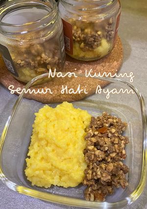 Foto resep 81. Nasi Kuning Semur Hati Ayam | MPASI 10m