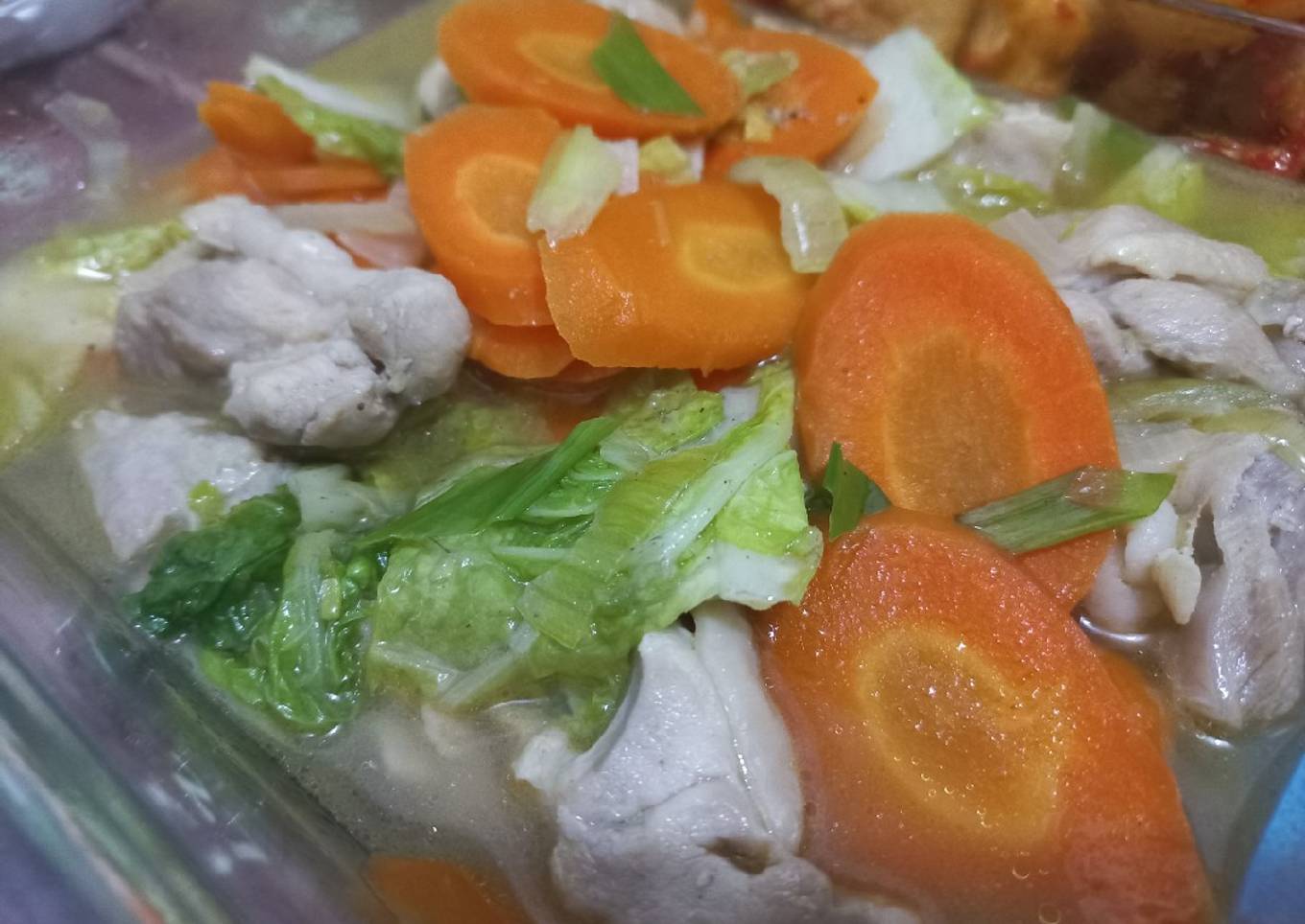Cah Sawi Putih, Wortel dan Ayam