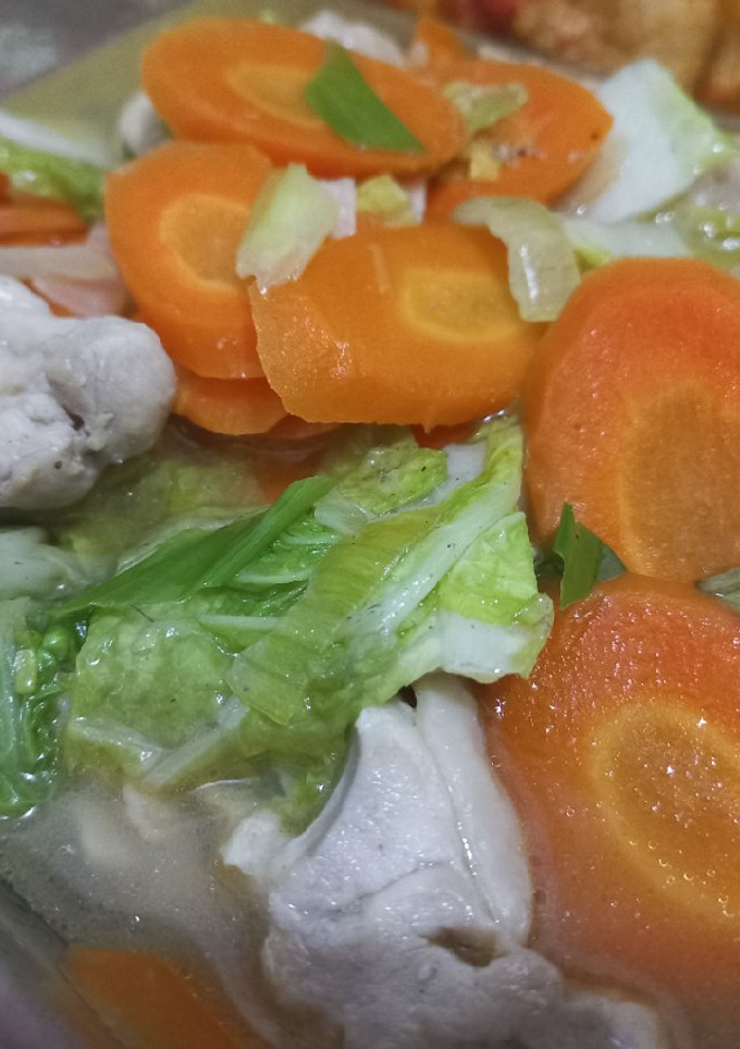 Foto resep Cah Sawi Putih, Wortel dan Ayam
