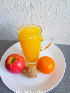 Orange and apple juice ainihin hoton girkin
