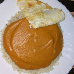 A picture of Butternut paste with rice.