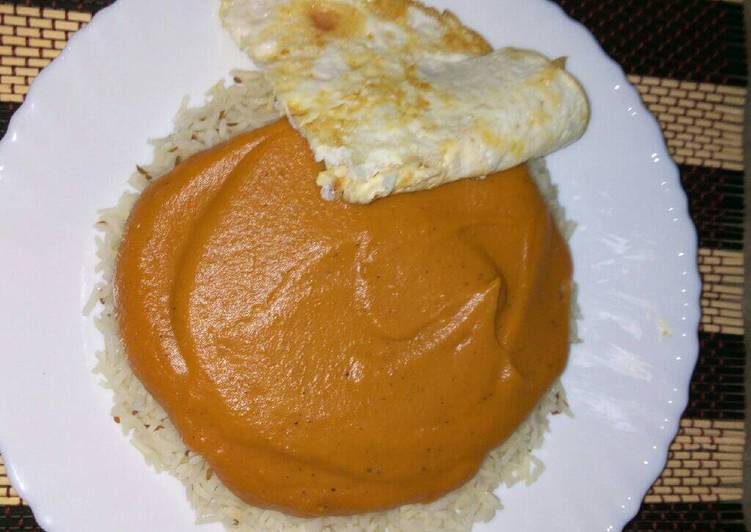 Butternut paste with rice