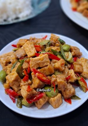 Foto resep Oseng tahu tempe pete pedes