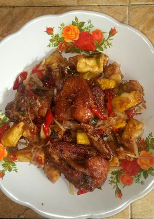 Foto resep Tumis Ayam Tahu Tempe Saos Tiram