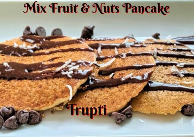 Healthy Pancakes - Mix Fruit & Nuts