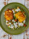 Halloumi auf Tabbouleh