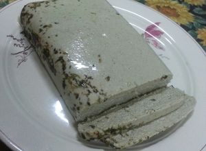 Una foto de Queso firme de girasol, receta saludable ♡♥♡