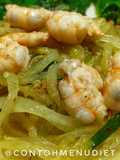 Zucchini noddle udang bayam zoodle mi sayur timun gluten free