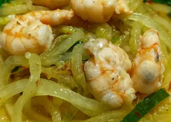 Siap Saji Zucchini noddle udang bayam zoodle mi sayur timun gluten free Praktis Enak