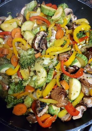 Una foto de Verduras salteadas