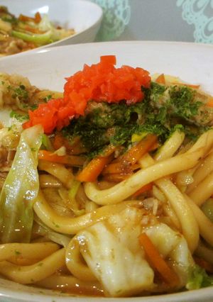 A picture of Most Requested at Home: Our Family’s Yaki Udon.