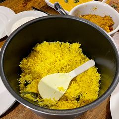 Sri Lankan Yellow Rice (Kaha Bath) A picture of Sri Lankan Yellow Rice (Kaha Bath).